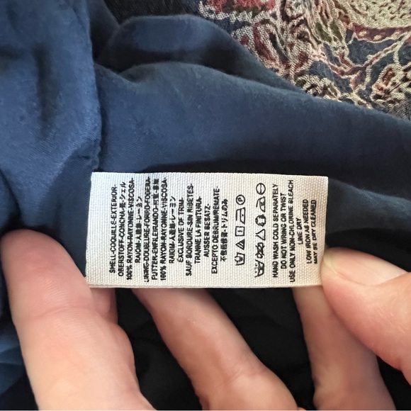 Free People Lucky Loosey Blue Floral dress/tunic  size S - Picture 4 of 8